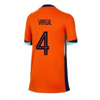 Camisa de time de futebol Holanda Virgil van Dijk #4 Replicas 1º Equipamento Feminina Europeu 2024 Manga Curta